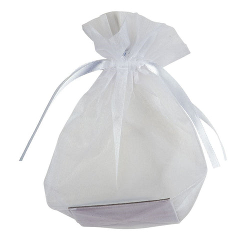 Medium Organza Pouch 15x11cm White - Pack of 10