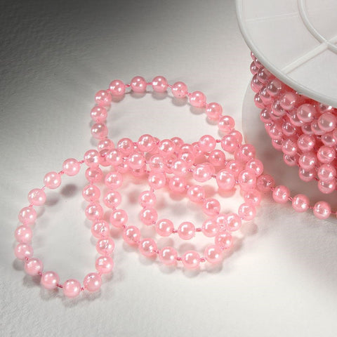 5mm Pearls On Reel Pink - Metre