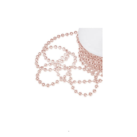 5mm Pearls on Reel 10m - Rose Quartz (ROSE GOLD)