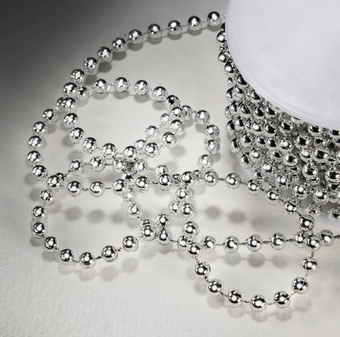 5mm Pearls on Reel Silver - Metre