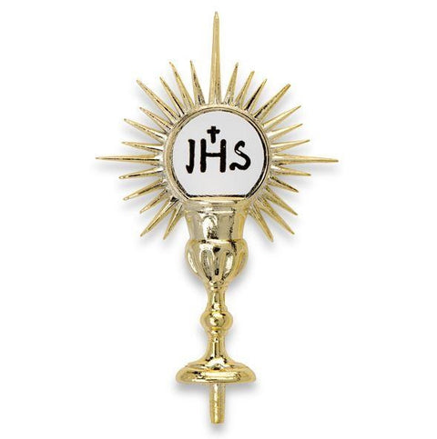 Gold Plastic Monstrance on Stem - 4 x 7cm