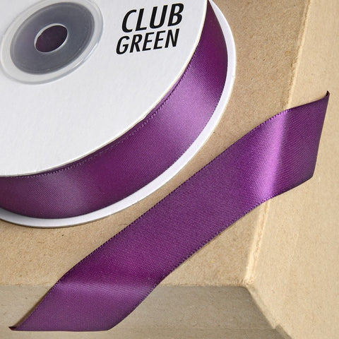 23mm Plum Double Sided Satin Ribbon - Metre - Limited Stock