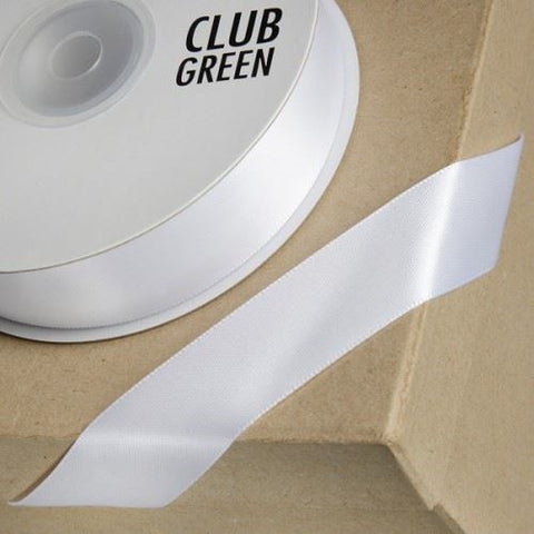 23mm White Double Sided Satin Ribbon - Metre - Limited Stock