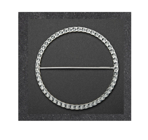 Metal Diamant? Effect Round Buckle 80 x 80mm