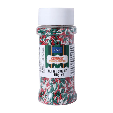 Christmas Sprinkles - Candy Cane Mix (110g)