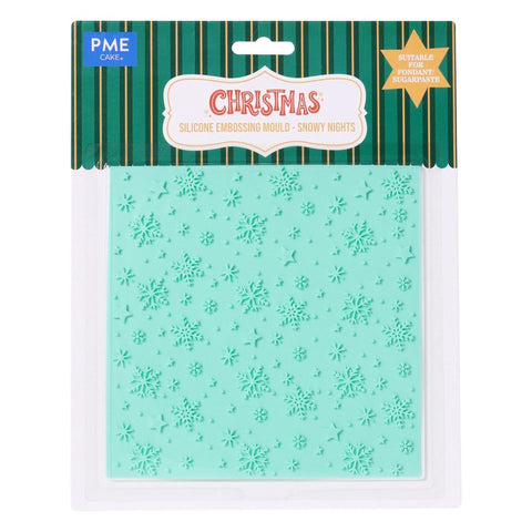 Christmas Fondant Embossing Mould - Snowy Nights