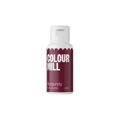 Colour Mill Burgundy Oil-Based Food Colouring 20ml – Highly Concentrated, Vibrant Colors for Buttercream, Chocolate, Fondant & Baking | Professional-Grade Edible Dye Water-Free, Fade-Resistant, Vegan-Friendly