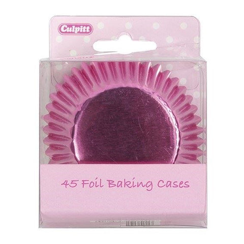 50mm Pink Foil Baking Cases - Pack of 45 []