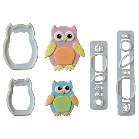 FMM Mummy and Baby Owl Cutter Set of 4 - Limited Stock