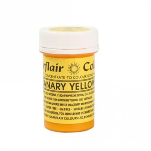 Sugarflair Spectral Paste Colour - Canary Yellow 25g - SUGARSHACK