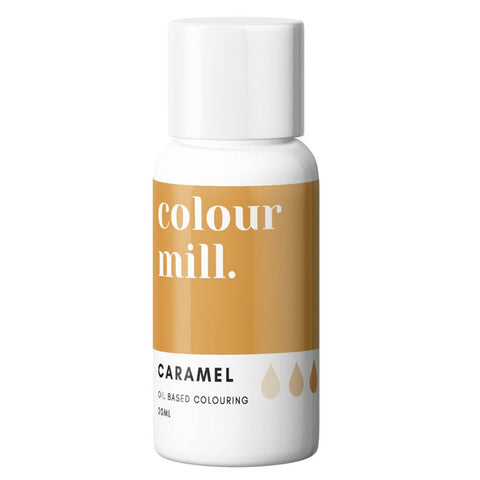 Colour Mill Caramel Oil-Based Food Colouring 20ml – Highly Concentrated, Vibrant Colors for Buttercream, Chocolate, Fondant & Baking | Professional-Grade Edible Dye Water-Free, Fade-Resistant, Vegan-Friendly