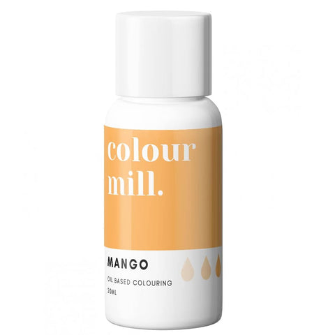 Colour Mill  Mango Oil-Based Food Colouring 20ml – Highly Concentrated, Vibrant Colors for Buttercream, Chocolate, Fondant & Baking | Professional-Grade Edible Dye Water-Free, Fade-Resistant, Vegan-Friendly