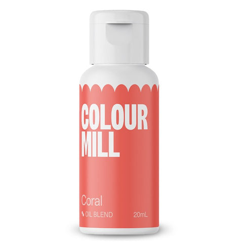 Colour Mill Coral Oil-Based Food Colouring 20ml – Highly Concentrated, Vibrant Colors for Buttercream, Chocolate, Fondant & Baking | Professional-Grade Edible Dye Water-Free, Fade-Resistant, Vegan-Friendly