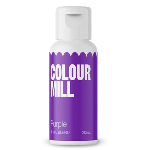 Colour Mill  Purple Oil-Based Food Colouring 20ml – Highly Concentrated, Vibrant Colors for Buttercream, Chocolate, Fondant & Baking | Professional-Grade Edible Dye Water-Free, Fade-Resistant, Vegan-Friendly