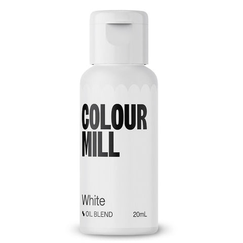 Colour Mill  White Oil-Based Food Colouring 20ml – Highly Concentrated, Oil Based Vibrant Colors for Buttercream, Chocolate, Fondant & Baking | Professional-Grade Edible Dye Water-Free, Fade-Resistant, Vegan-Friendly