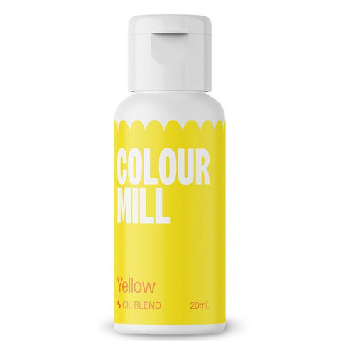 Colour Mill Yellow Oil-Based Food Colouring 20ml – Highly Concentrated, Vibrant Colors for Buttercream, Chocolate, Fondant & Baking | Professional-Grade Edible Dye Water-Free, Fade-Resistant, Vegan-Friendly