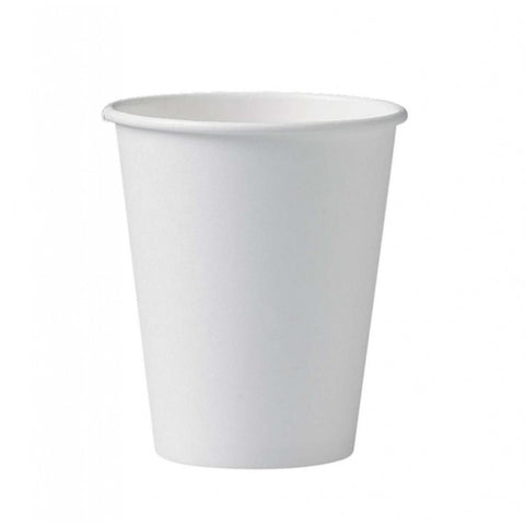 8oz White single wall Paper Cups  Hot & Cold x 50