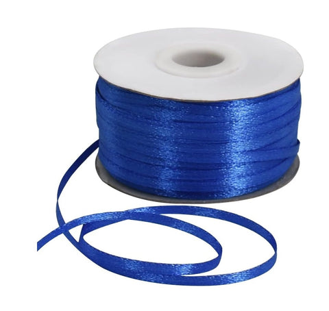 3mm x 30m Double Faced Poly Satin Ribbon Roll - Dark Royal