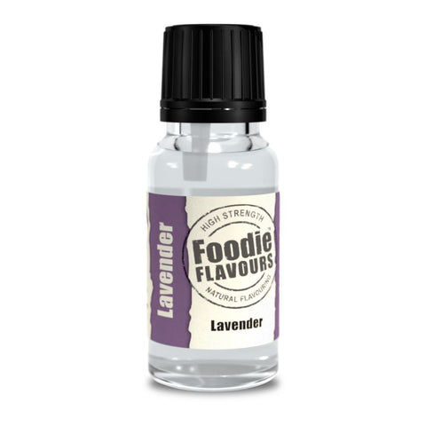 Foodie Flavours Lavender  15ml Natural Flavorings – Premium Quality Liquid Flavors for Baking, Cooking & Beverages | Vegan-Friendly, Non-GMO, No Artificial Additives | Versatile Flavors for Cakes, Cookies& Desserts