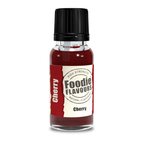 Foodie Flavours Cherry 15ml Natural Flavorings – Premium Quality Liquid Flavors for Baking, Cooking & Beverages | Vegan-Friendly, Non-GMO, No Artificial Additives | Versatile Flavors for Cakes, Cookies& Desserts