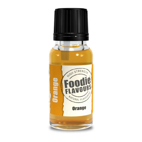 Foodie Flavours Orange  15ml Natural Flavorings – Premium Quality Liquid Flavors for Baking, Cooking & Beverages | Vegan-Friendly, Non-GMO, No Artificial Additives | Versatile Flavors for Cakes, Cookies& Desserts