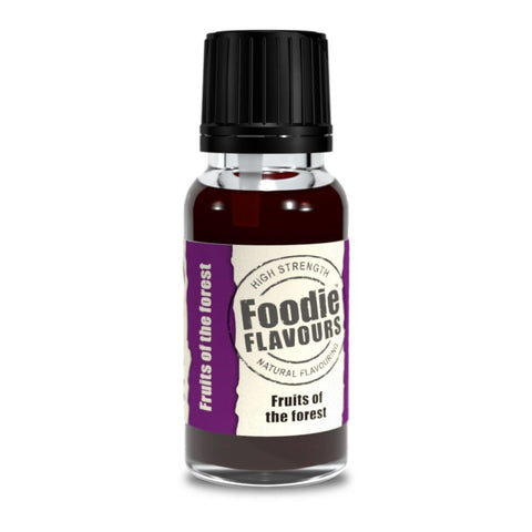 Foodie Flavours  Fruits of the forest  15ml Natural Flavorings – Premium Quality Liquid Flavors for Baking, Cooking & Beverages | Vegan-Friendly, Non-GMO, No Artificial Additives | Versatile Flavors for Cakes, Cookies& Desserts