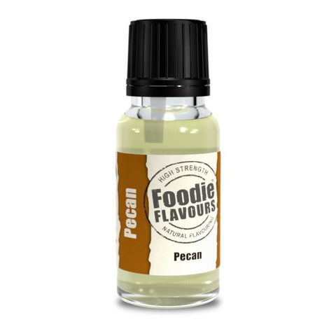 Foodie Flavours Pecan 15ml Natural Flavorings – Premium Quality Liquid Flavors for Baking, Cooking & Beverages | Vegan-Friendly, Non-GMO, No Artificial Additives | Versatile Flavors for Cakes, Cookies& Desserts