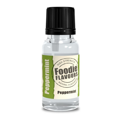 Foodie Flavours Peppermint  15ml Natural Flavorings – Premium Quality Liquid Flavors for Baking, Cooking & Beverages | Vegan-Friendly, Non-GMO, No Artificial Additives | Versatile Flavors for Cakes, Cookies& Desserts