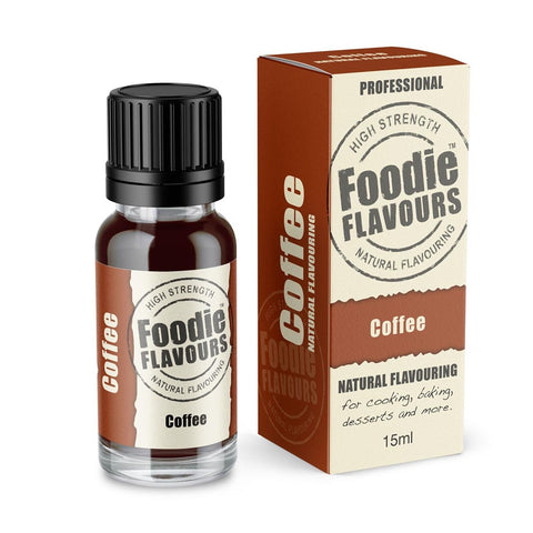 Foodie Flavours Coffee 15ml Natural Flavorings – Premium Quality Liquid Flavors for Baking, Cooking & Beverages | Vegan-Friendly, Non-GMO, No Artificial Additives | Versatile Flavors for Cakes, Cookies& Desserts