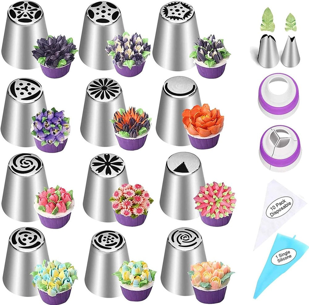 Full Set - Russian Piping Tip, Mini Tips and couplers – SUGARSHACK