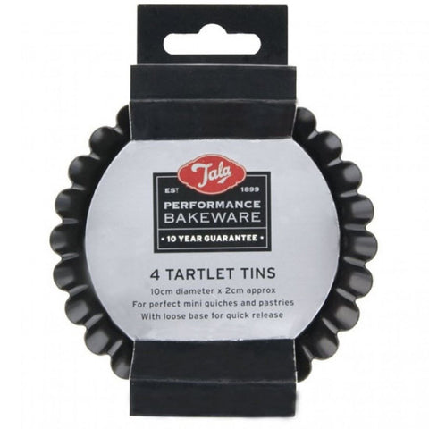 Tala Performance 4 Tart Tins 10cm Dia x 2cm []