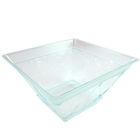 Clear Glass Cube Bowl - 1.6L