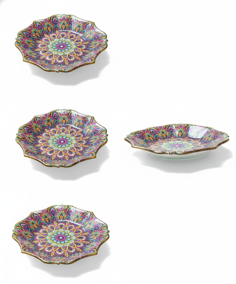 7" Bohemia Floral Paper Plates, 5 Pack