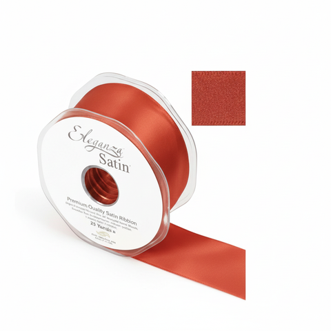 35mm Double Faced Satin Ribbon Roll - Rust