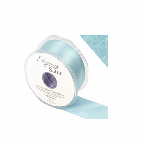 35mm Double Faced Satin Ribbon Roll - Sky