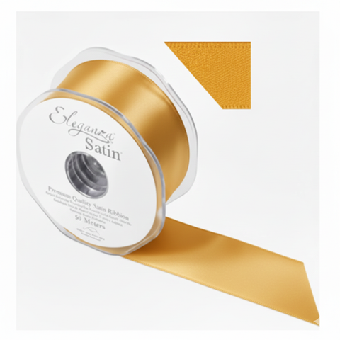 35mm Double Faced Satin Ribbon Roll - Marigold