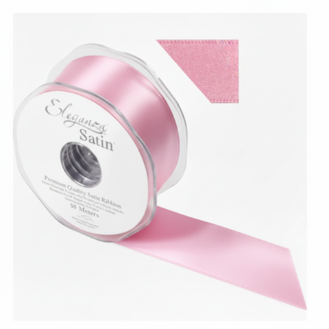 35mm Double Faced Satin Ribbon Roll - Dark Rose