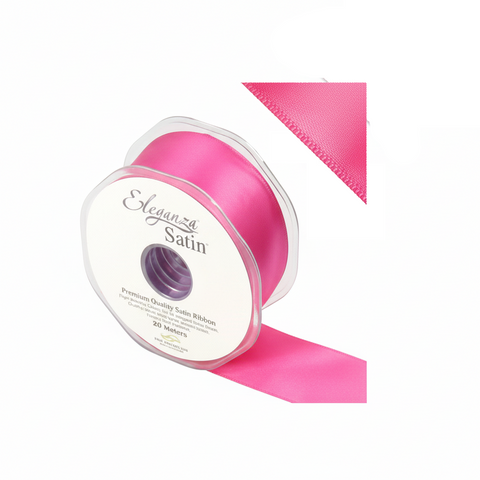 35mm Double Faced Satin Ribbon Roll - Sugar Pink