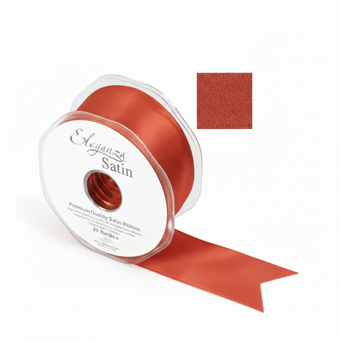 35mm Double Faced Satin Ribbon Roll - Russet