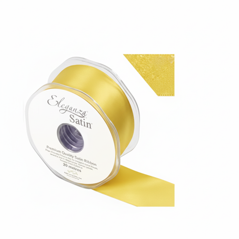 35mm Double Faced Satin Ribbon Roll - Yellow