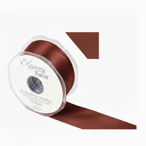35mm Double Faced Satin Ribbon Roll - Hot Chocolate