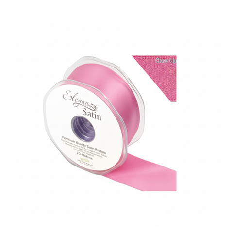 35mm Double Faced Satin Ribbon Roll - Hot Pink