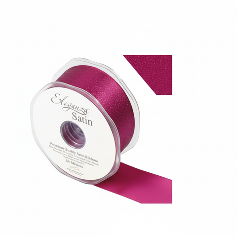 35mm Double Faced Satin Ribbon Roll - Wine