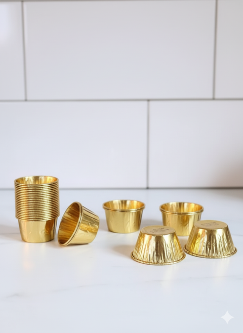 Gold 38mm Small Baking Cups 1x50