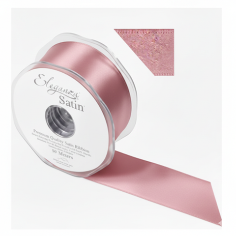 35mm Double Faced Satin Ribbon Roll - Mauve
