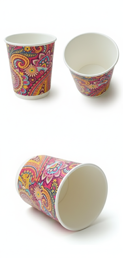 8oz Bollywood Paper Cups, 25 Pack