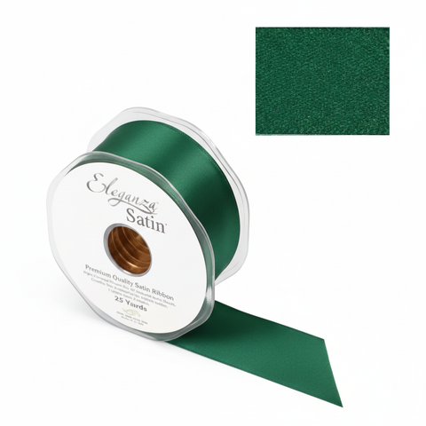 35mm Double Faced Satin Ribbon Roll - Forest