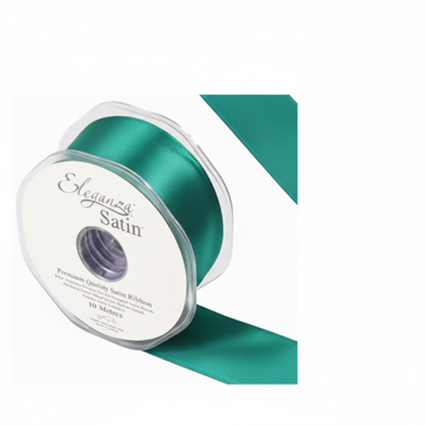 35mm Double Faced Satin Ribbon Roll- Jade