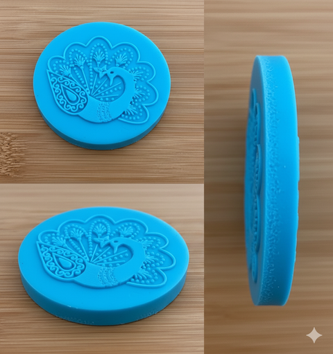 Debosser Stamp - Diwali Peacock