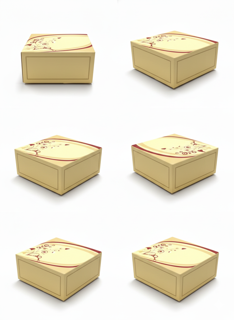 4x4x2" Sweet Box, Pack of 10 - Cream